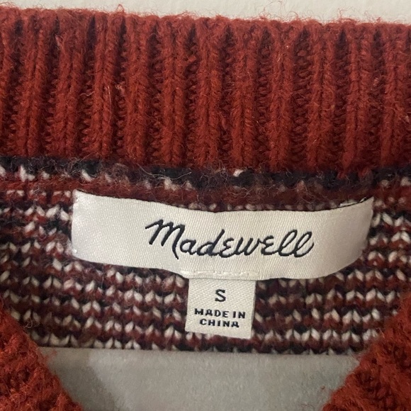 Madewell Bandana Soft Cotton Pullover Sweater - Picture 7 of 8